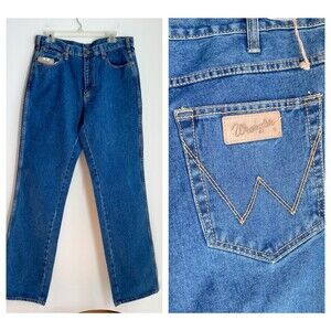 NWT Wrangler Mid Rise Regular Fit Straight Leg Mens jeans 36/34